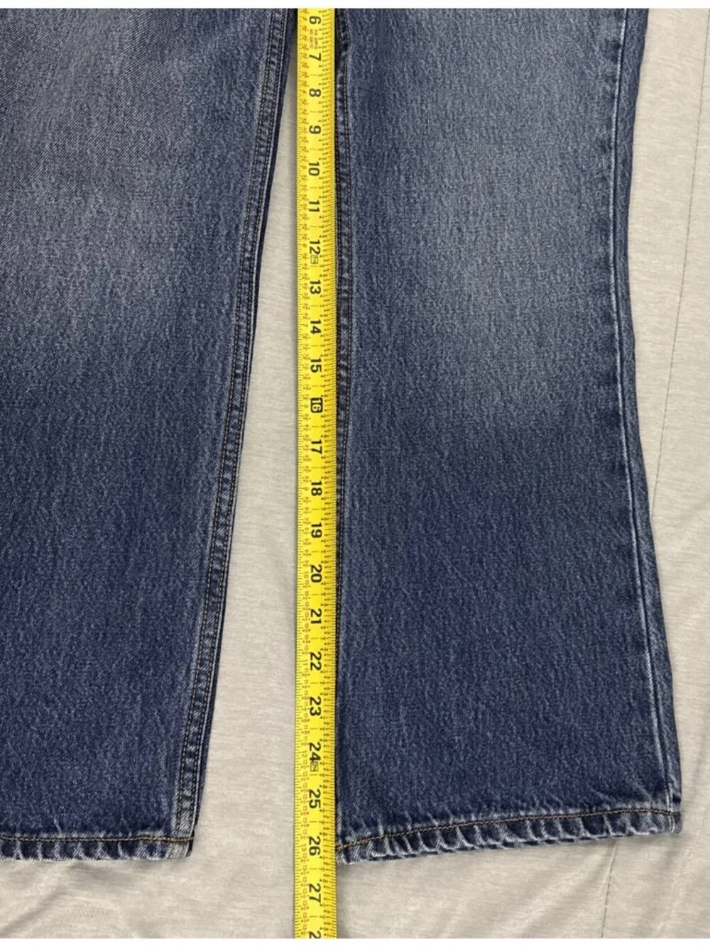 Ganni Jeans Women's 28 NWT High Rise Wide Leg Cropped Organic Cotton F6016